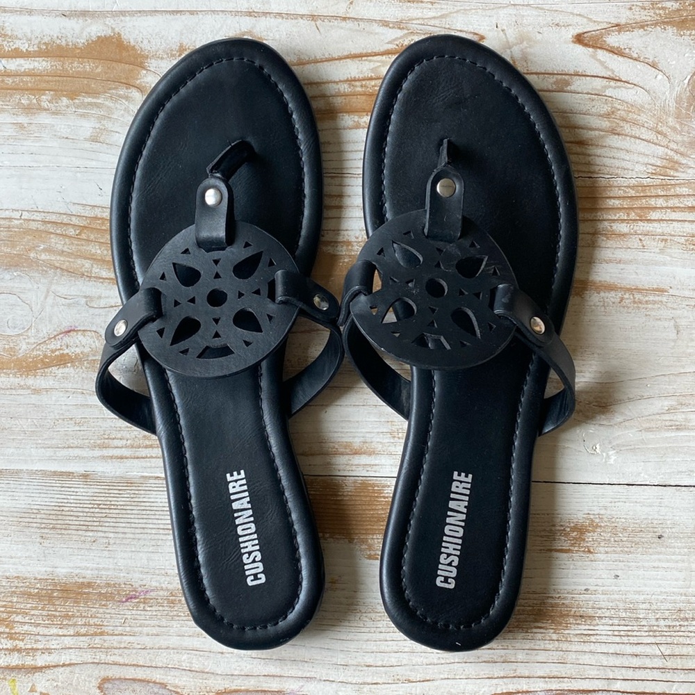 Black Cushionaire Sandals